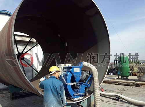 鋼管拋丸機(jī)施工現(xiàn)場(chǎng)